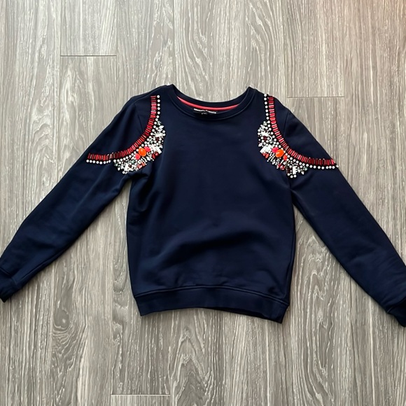 Embellished navy sweatshirt size XS Hemant & Nandita - Picture 1 of 4